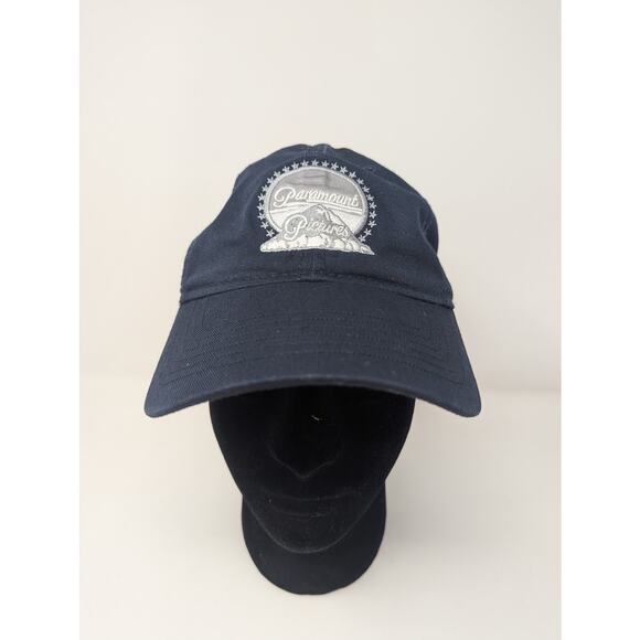 Vintage Paramount Pictures Studios Adjustable Navy Bue Hat Cap Strapback - Picture 2 of 7
